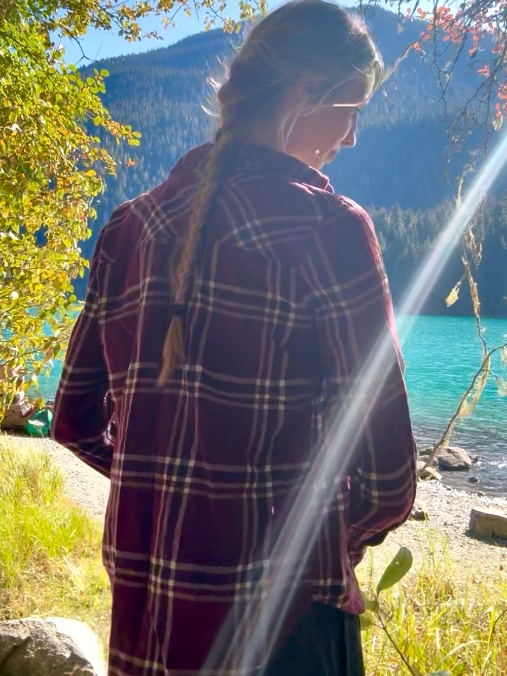 Garage Plaid Shirt in Burgundy and White